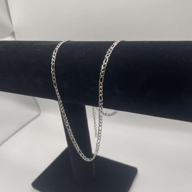 3mm x 20 inch Figaro Chain - Silver
