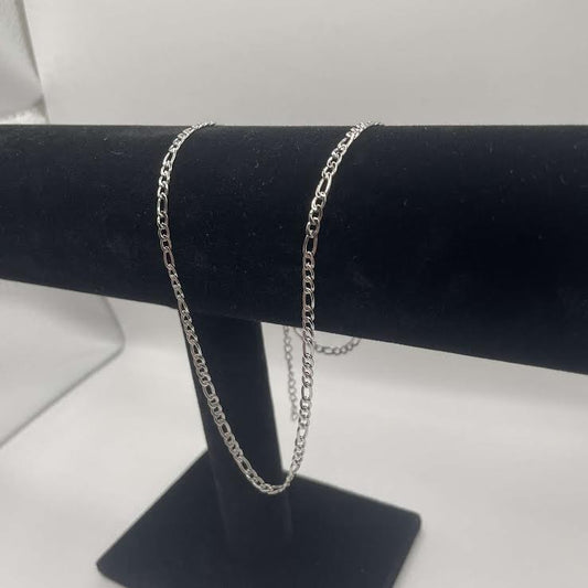3mm x 20 inch Figaro Chain - Silver