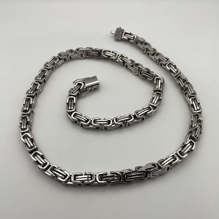 7mm x 24 Inch Byzantine Chain