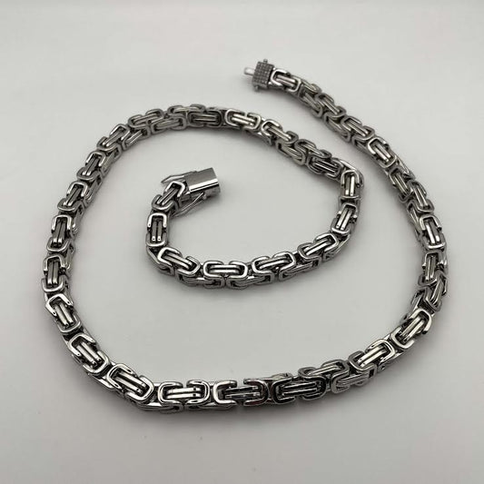 7mm x 24 Inch Byzantine Chain