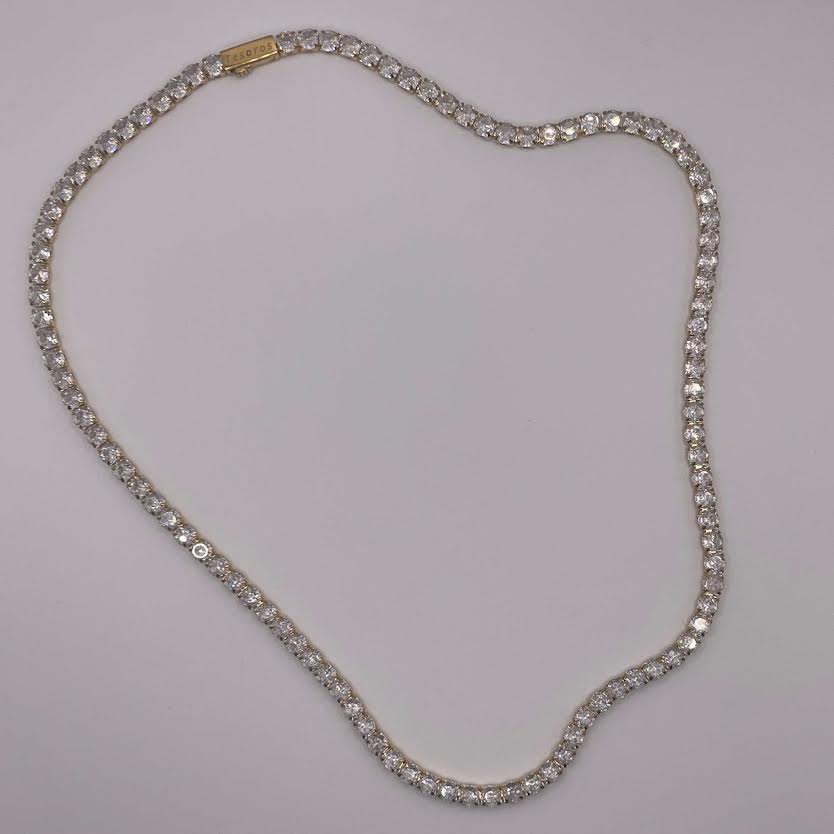4mm x 24 Inch Tennis Chain - Gold