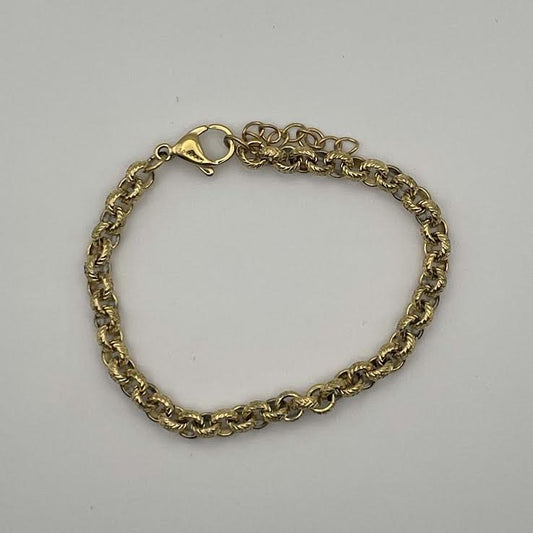 5mm x 7.5 Inch Belcher Bracelet - Gold