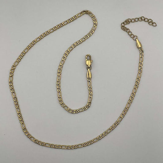 3mm x 20 inch Figaro Chain - Gold
