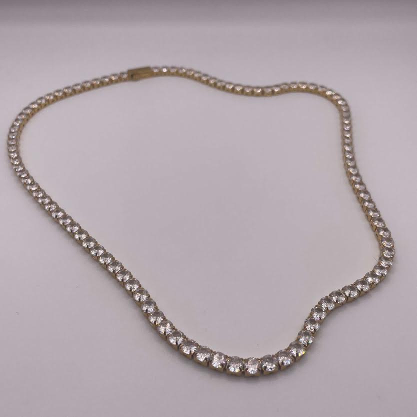 4mm x 24 Inch Tennis Chain - Gold